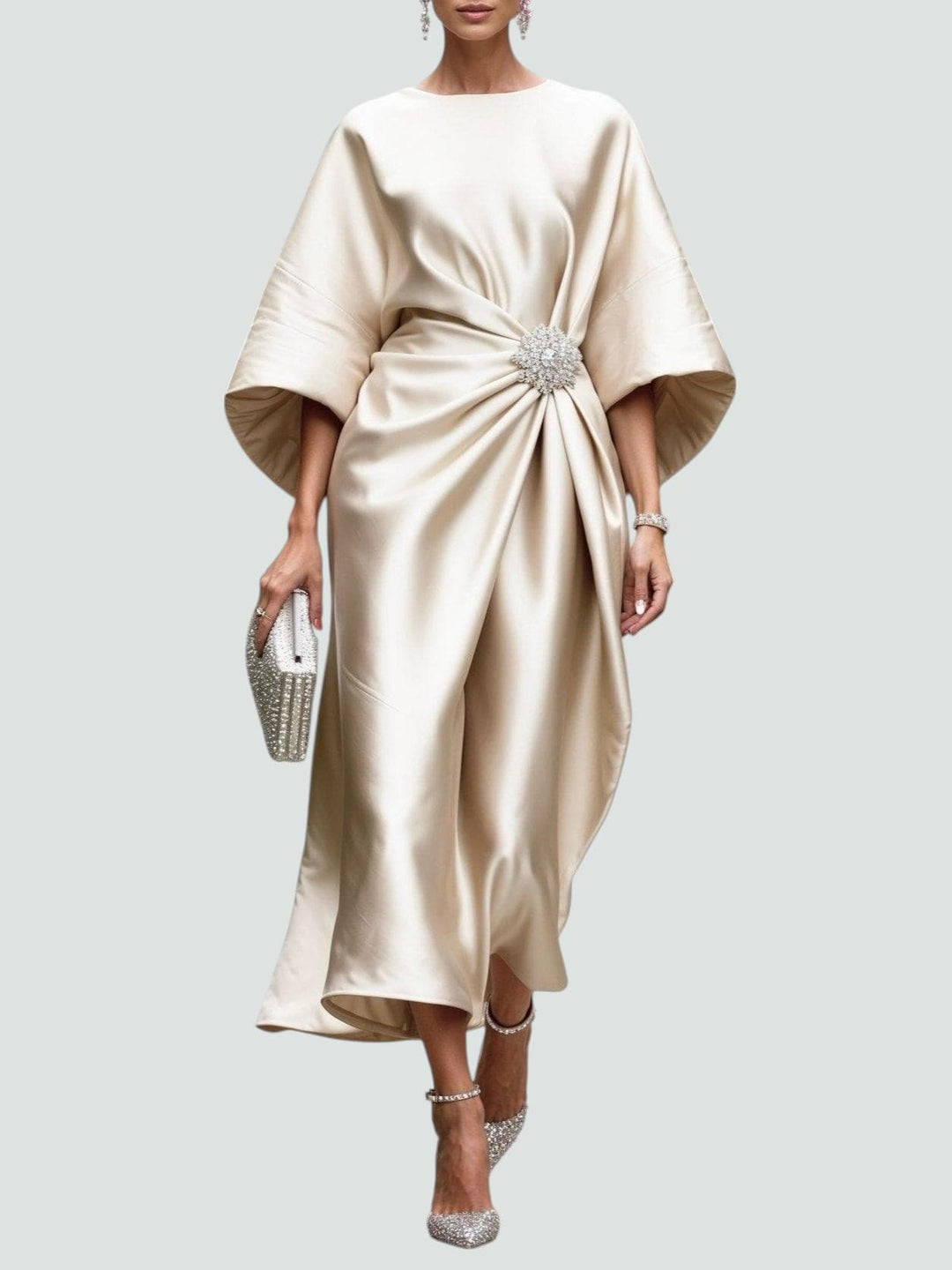 Vestido de satén "Paloma"