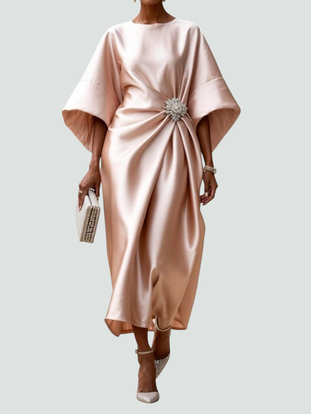Vestido de satén "Paloma"