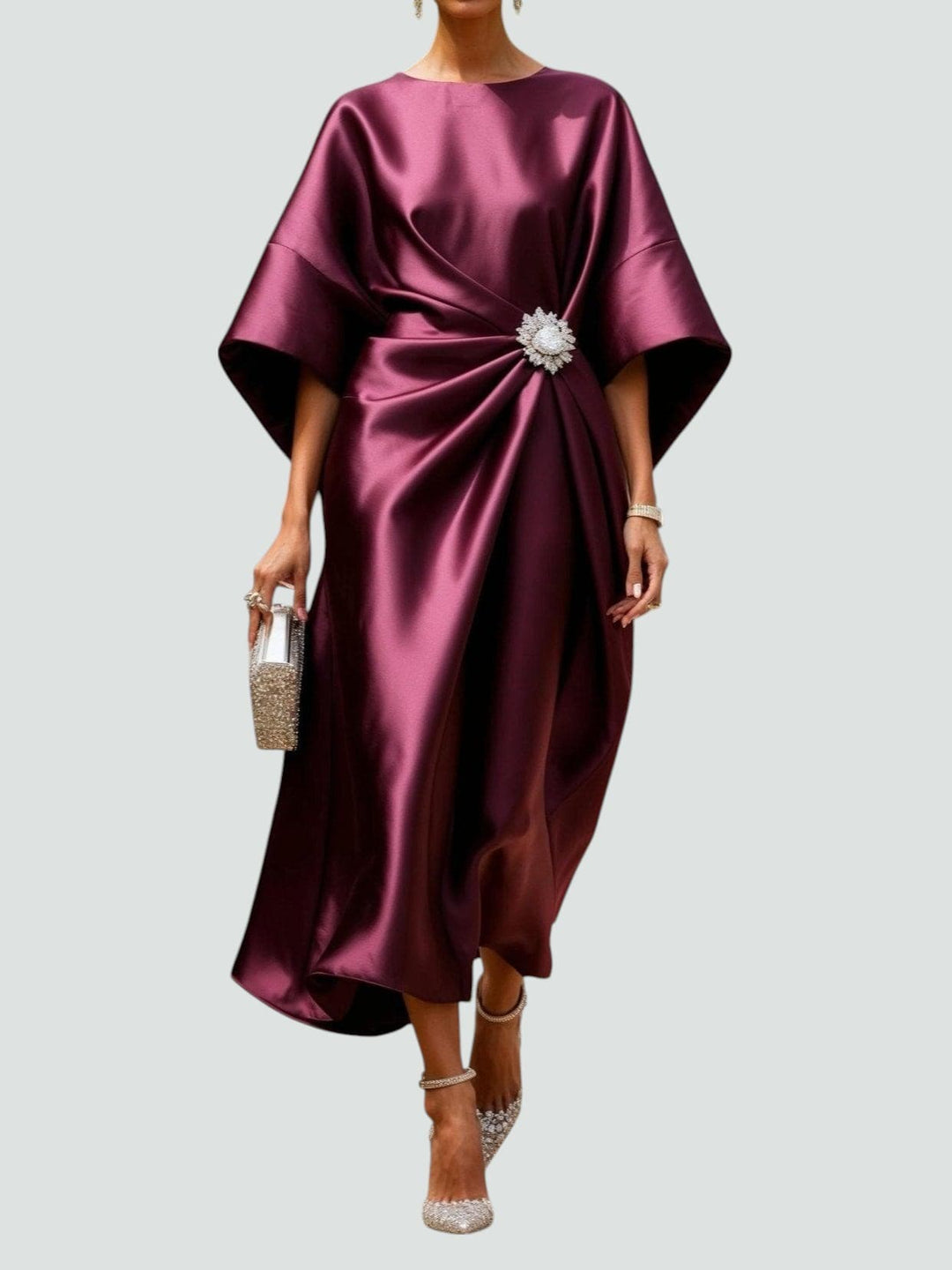 Vestido de satén "Paloma"