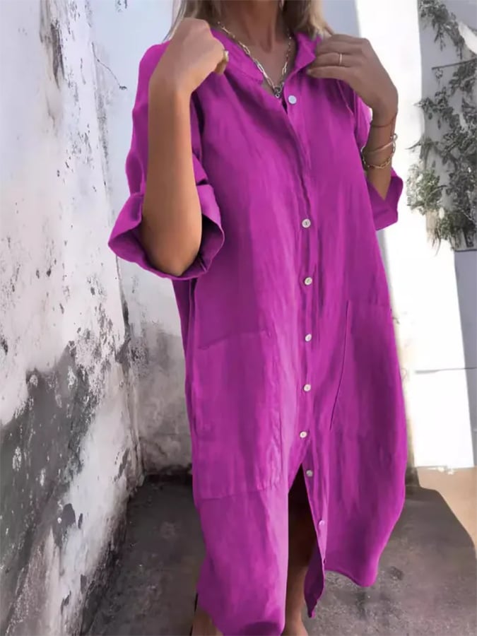Vestido Camisero de Algodón "Brisa"