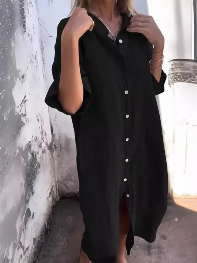 Vestido Camisero de Algodón "Brisa"