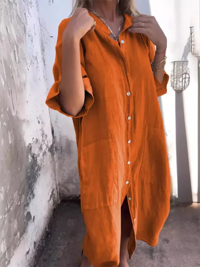 Vestido Camisero de Algodón "Brisa"