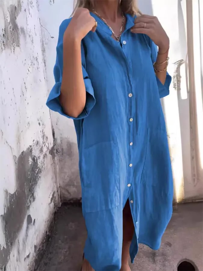 Vestido Camisero de Algodón "Brisa"