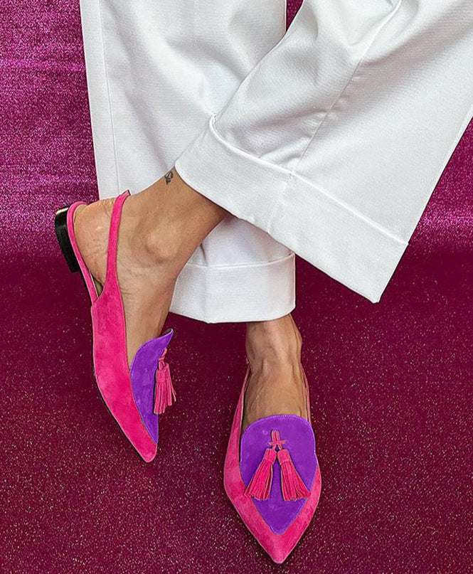 Bailarinas Slingback con Borlas "Mencía"