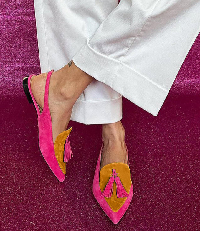 Bailarinas Slingback con Borlas "Mencía"