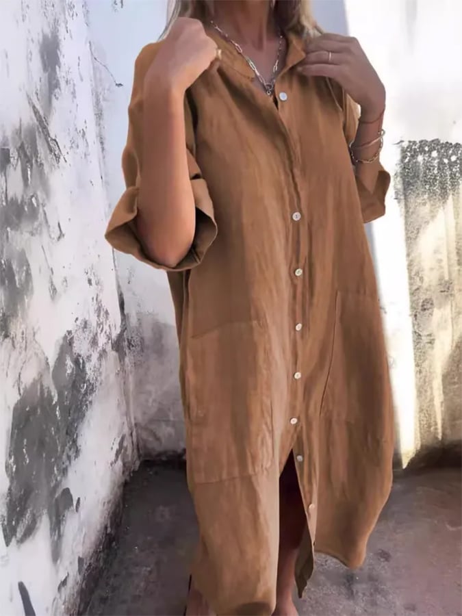 Vestido Camisero de Algodón "Brisa"