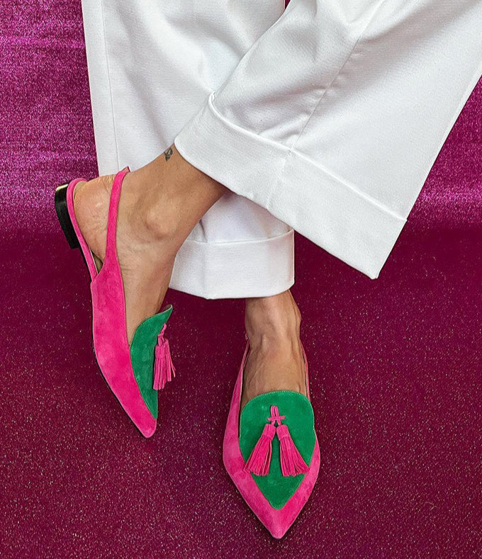 Bailarinas Slingback con Borlas "Mencía"