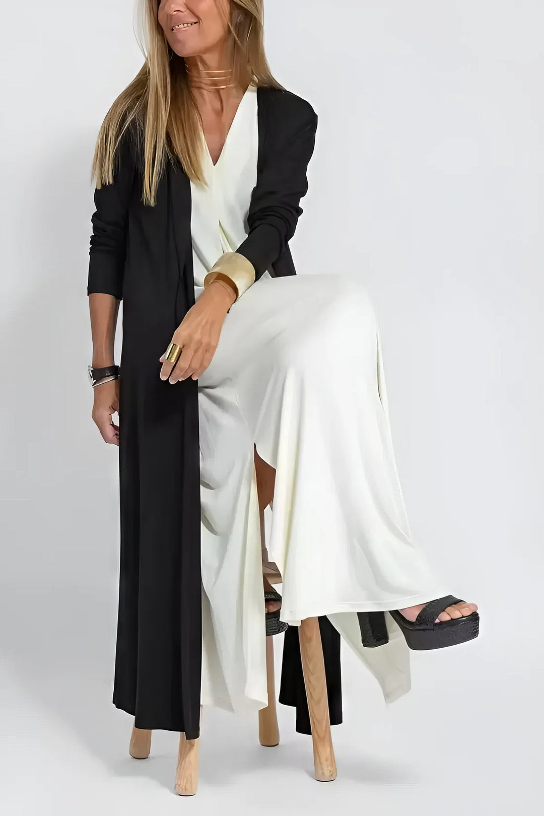 Vestido Largo "Zoe" + Cárdigan Gratis