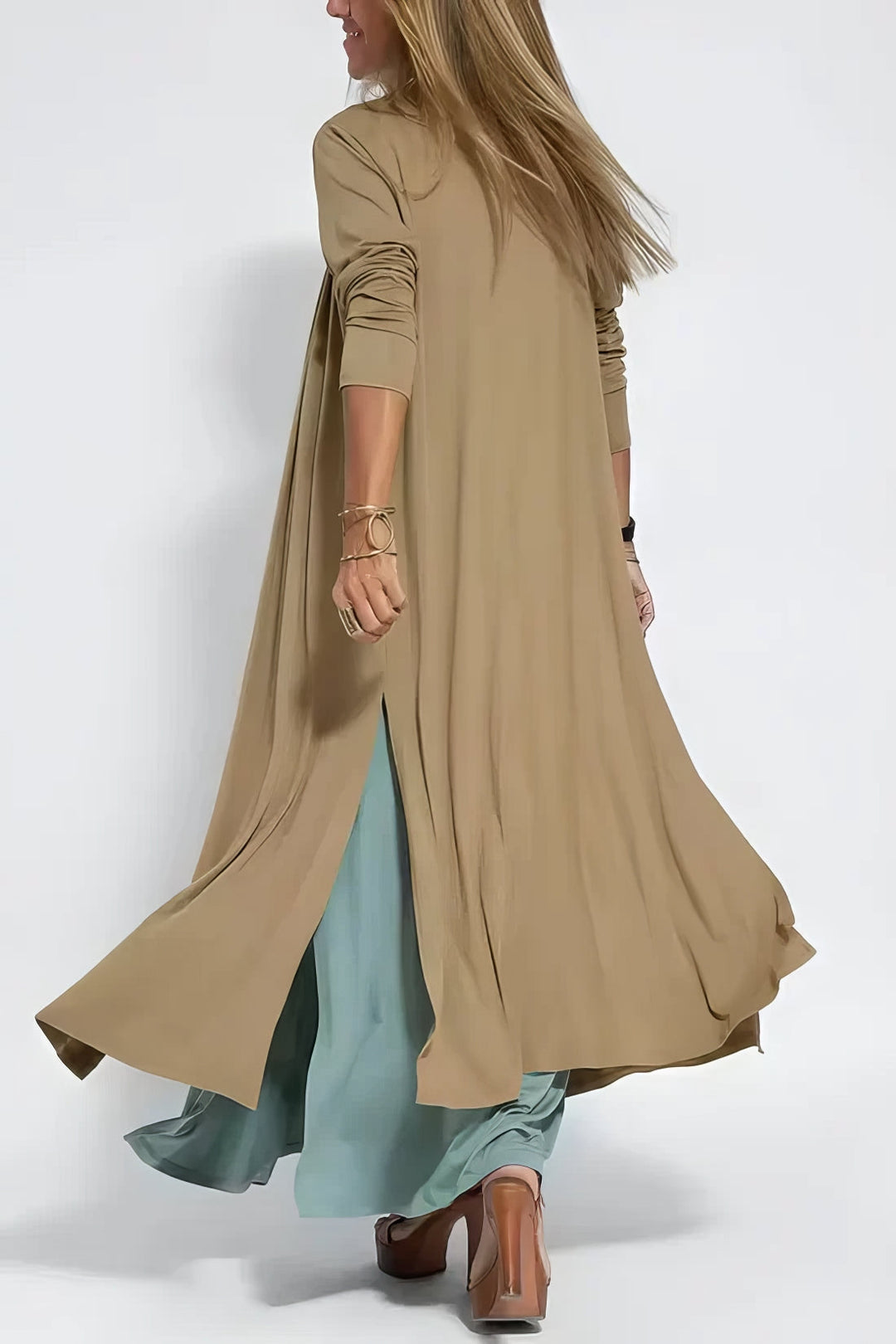 Vestido Largo "Zoe" + Cárdigan Gratis